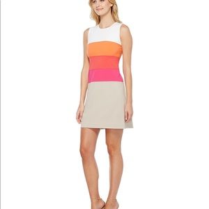 Calvin Klein Colorblock Mid-Length Dress Size 4